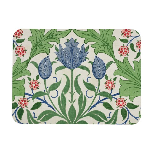 Floral wallpaper design magnet (Horizontal)