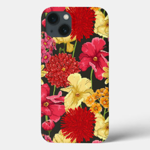Floral wallpaper in watercolor style iPhone 13 case