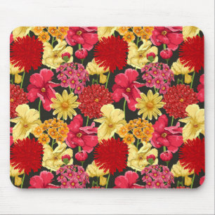 Floral wallpaper in watercolor style mouse mat