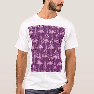 Floral Wallpaper Pink Violet Design T-Shirt
