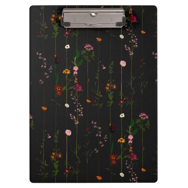 Floral Wallroll - Dark Clipboard (Front)