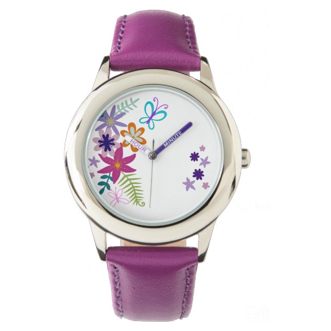 Floral watch for kids (Front)