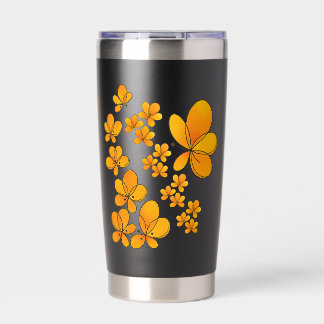 Floral Water Bottle – Elegant Flower Design Insulated Tumbler