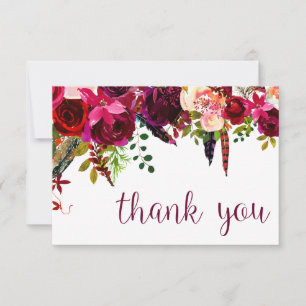 Floral Water Colour Thank You