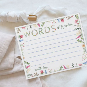 Floral Watercolor Alphabet Shower Words of Wisdom 