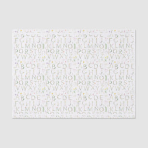 Floral Watercolor Alphabet  Tissue Paper