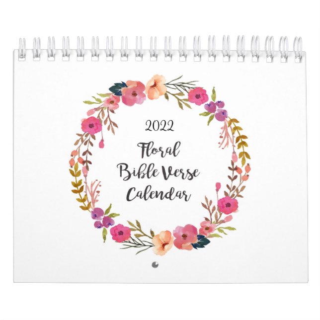 Floral Watercolor Bible Verse Calendar (Cover)