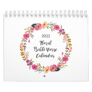 Floral Watercolor Bible Verse Calendar