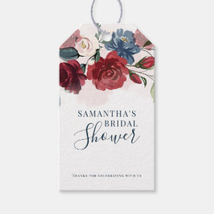 Floral Watercolor Botanical Bridal Shower Gift Tags