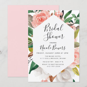 Floral Watercolor Bridal Shower Invitation