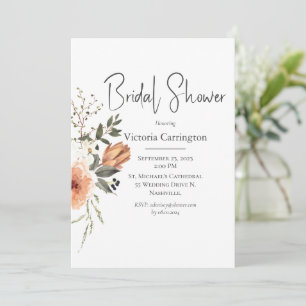 Floral Watercolor Bridal Shower Invitation