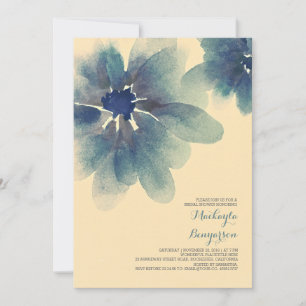 floral watercolor bridal shower invitations