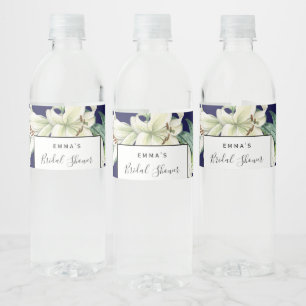 Floral Watercolor Bridal Water Bottle Label