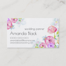 Floral Watercolor Business Card