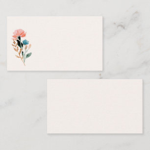 Floral Watercolor Business Card