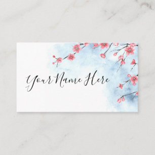 Floral Watercolor Business Card