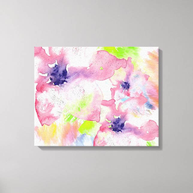 Floral Watercolor Canvas Print (Front)