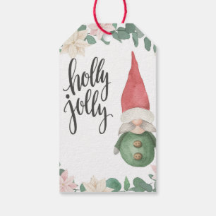 Floral watercolor christmas Genome Gift Tags