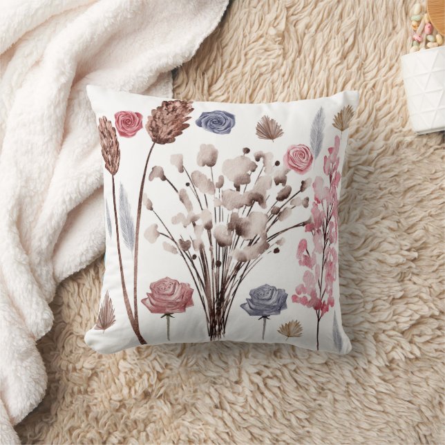 Floral Watercolor Design – Elegant and Artistic Gi Cushion (Blanket)