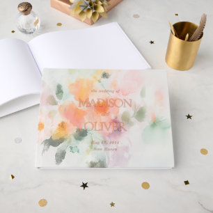 Floral Watercolor Elegant Romantic Luxury Wedding Guest Book