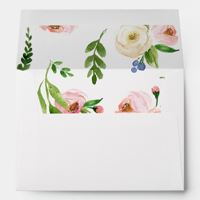 FLORAL WATERCOLOR ENVELOPE (Back (Bottom))