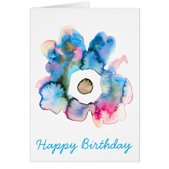 Floral watercolor hand drawn abstract art (Front)