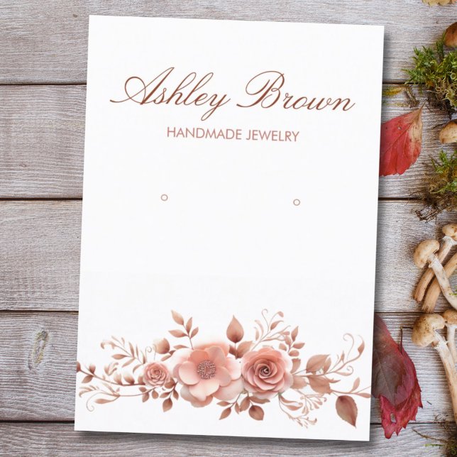 Floral Watercolor Handmade Jewellery Earring Displ Business Card (Creator Uploaded)