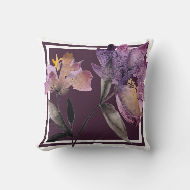 Floral Watercolor III Cushion (Front)