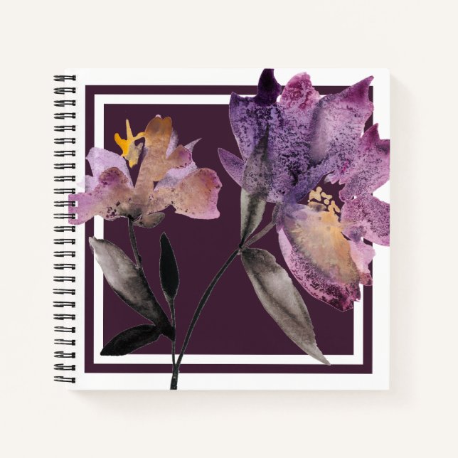 Floral Watercolor III Notebook (Front)