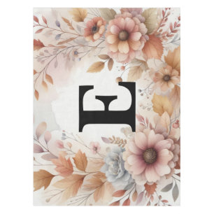 Floral watercolor in soft pastel colours tablecloth