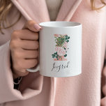 Floral Watercolor Initial Mug - I<br><div class="desc">Give this gorgeous mug as a gift to your bridal party,  mother or friend!!</div>
