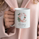 Floral Watercolor Initial Mug - Q<br><div class="desc">Give this gorgeous mug as a gift to your bridal party,  mother or friend!!</div>