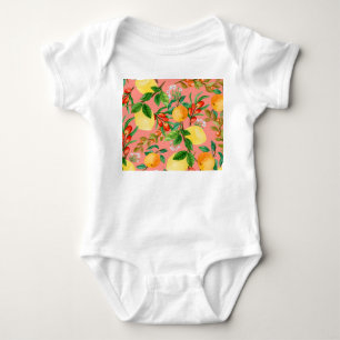 Floral Watercolor Mix: Colourful Seamless Illustra Baby Bodysuit