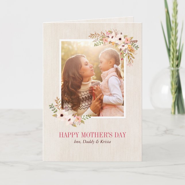 Floral Watercolor Mother's Day Card (Front)