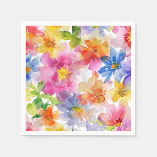 Floral Watercolor Napkin