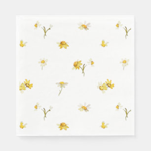 Floral Watercolor Paper Napkin