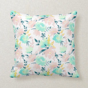 Floral Watercolor Pattern Cushion
