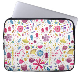 Floral Watercolor Pattern Laptop Sleeve