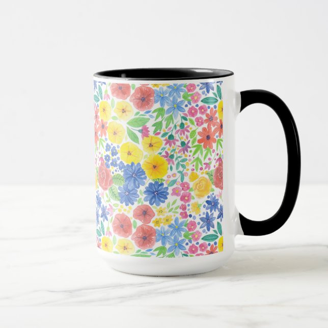 Floral watercolor pattern mug (Right)