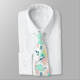 Floral Watercolor Pattern Tie