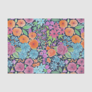 Floral watercolor pattern tissue paper