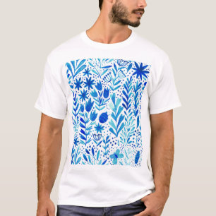 Floral Watercolor Plants Seamless Texture T-Shirt