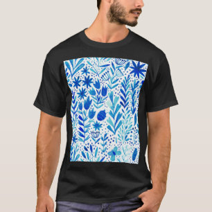 Floral Watercolor Plants Seamless Texture T-Shirt