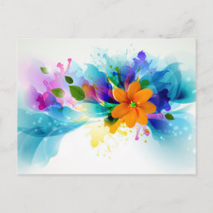 Floral Watercolor Postcard