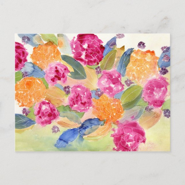 Floral watercolor postcard (Front)