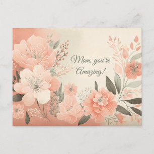 Floral Watercolor Postcard