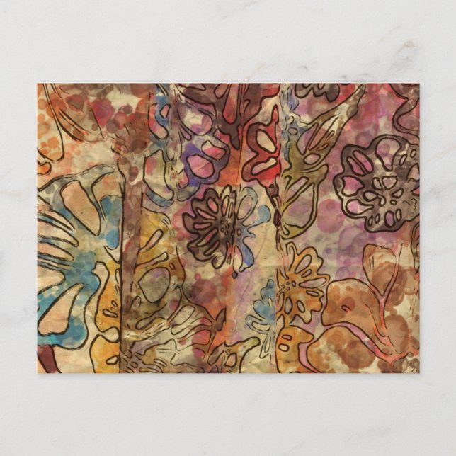 Floral Watercolor Postcard (Front)