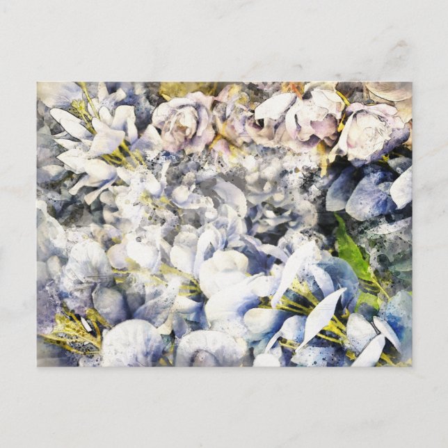 Floral Watercolor Postcard 4 (Front)