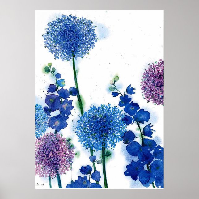 Floral watercolor poster (Front)