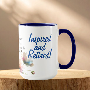 Floral Watercolor Retired Pink personalise Mug